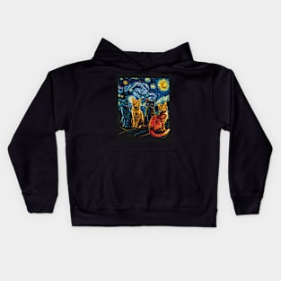 Cat Starry Night Universe Awaits Kids Hoodie